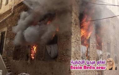 حريق يلتهم احد البيوت في حضرموت