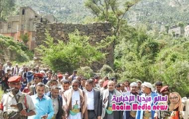 وكيل أول محافظة تعز يزور مديرية جبل حبشي ويفتتح عدداً من المشاريع التنموية.