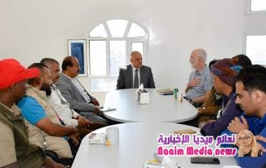 محافظ تعز يناقش مع فريق" ميرسي كور" تنفيذ مشاريع مستدامة