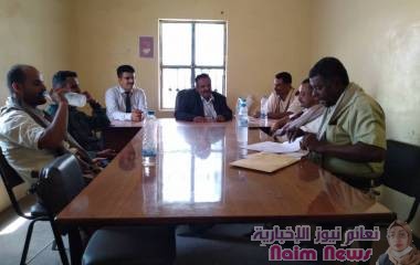 وكيل شبوة باعوضة يشرف على عملية استلام مهام مدير امن الروضة.