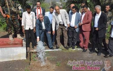 وكيل اول محافظة تعز يفتتح عدد من مشاريع المياه في المعافر والشمايتين
