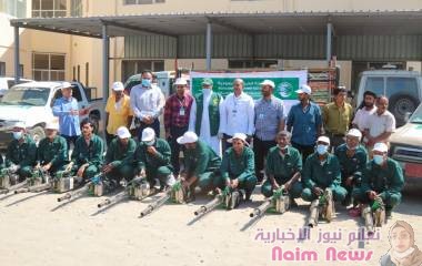  *مركز الملك سلمان للإغاثة يدشن حملة الرش الضبابي بمديرية المنصورة لمكافحة حمى الضنك*