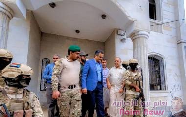 محافظ عدن يتفقد أوضاع مبنى وكالة الأنباء اليمنية سبأ 