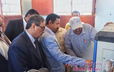 وجه بازالة الاستحدثات بالقرب خزان للمياه  محافظ شبوة يدشن عمل منظومة الطاقة الشمسية لضخ المياه بحقل الشبيكة .