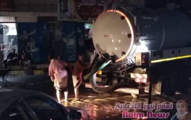 مدير عام المنصورة : تواصل أعمال شفط مياه الأمطار في عدد من شوارع المديرية