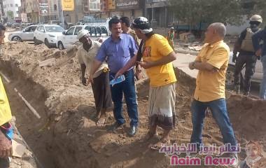 مدير عام المنصورة يدشن مشروع تحسين البنية التحتية للصرف الصحي بمنطقة الكثيري*