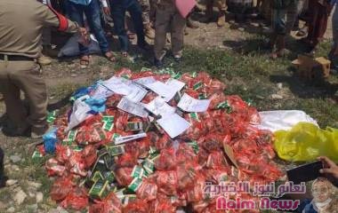 ضبط مواد ممنوعة ومهربة في نقاط الشرطة العسكرية وإتلافها