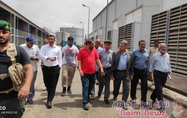 القائم بأعمال محافظ عدن يطلع على  أعمال التقييم لمحطة المنصورة من قبل الفريق الفني لشركة وارسيلا دبي 