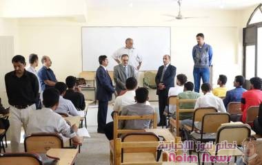 تفقدا العمل في مبنى رئاسة الجامعة . هشله وباسردة يدشنان الامتحانات بكلية النفط بشبوة