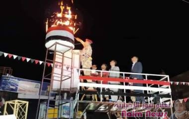 أركان حرب محور تعز العميد الركن عبدالعزيز المجيدي، يوقد شعلة الذكرى ال59 لثورة 26 سبتمبر المجيد