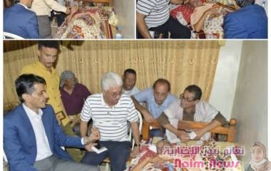 الشاجري وكتبي يقومان بزيارة تفقدية للاستاذ التربوي عبده أحمد.