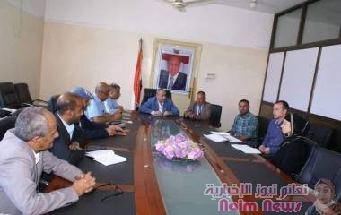 وكيل اول محافظة تعز يلتقي ممثلي منظمة الشعوب المحتاجه