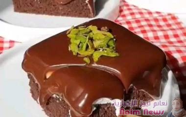 تحضير كيكة الشوكلاتة الفاخرة بدون بيض