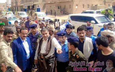 المحافظ بن الوزير يطّلع على مشروع توسعة شارع درهم في مدينة عتق بشبوة