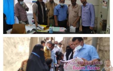 مدير عام الصحة بالضالع ينفذنزول ميداني للاشراف على عمل فرق التحصين ضد مرض شلل الاطفال الجولة الثالثه في قعطبة 