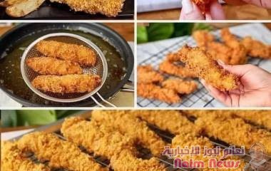 سـتــربــــــــــس الدجاج  خفيف بدون بيض 