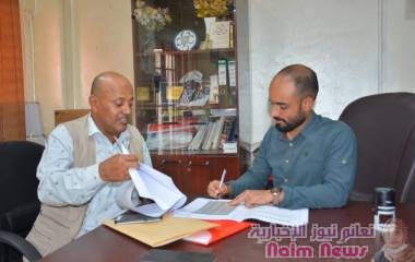 المحافظ بن الوزير يناقش خطة تنفيذ مشروع مركز الإنزال السمكي في مديرية رضوم بشبوة