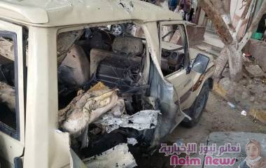انفجار عبوة ناسفة بسيارة (جيب)، بوسط مدينة تعز