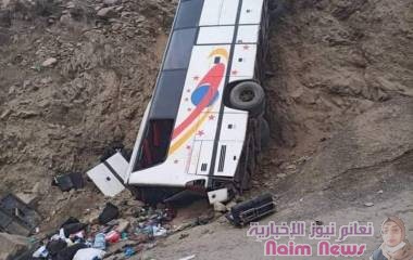 إنقلاب باص نقل جماعي على طريق نقيل ظمران القبيطة