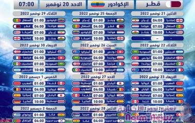 جدول مباريات كاس العالم