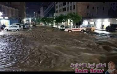 هطول امطار غزير في صنعاء