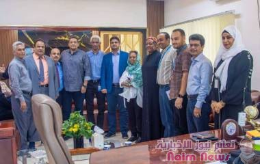 المدير التنفيذي لشركة النفط اليمنية يستقبل وفدا من الأمم المتحدة