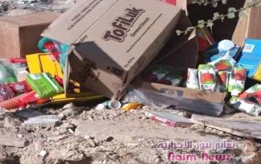 إتلاف مواد غذائية منتهية الصلاحية في مديرية السوم بحضرموت
