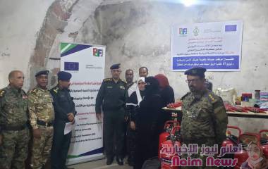 مصلحة الدفاع المدني بتعز تدشن توزبع 47 اسطوانةاطفاءلأقسام الشرطة بدعم من منظمات .