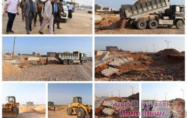 بإشراف وزير الأشغال .. بدء تنفيذ مشروع صيانة الطرق الرئيسية في مدينة الغيضة بمحافظة المهرة 