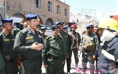 وكيل وزارة الداخلية يزور فرع مصلحة الدفاع المدني في تعز