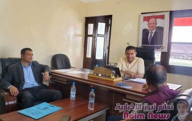 مدير عام مديرية مقبنة يلتقي بمنسق الصحة بجمعية قطر الخيرية بحضور مدير فرع الصحة بالمديرية* 