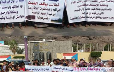 قبيلة آل البان يطالبون مجلس القضاء الأعلى والنائب العام بانصافهم وتمكينهم من اراضيهم 