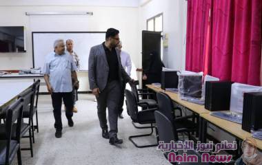 وكيل محافظة عدن يتفقد مواد مشروع التدريب المهني للطاقة المتجددة والأمن السيبراني 